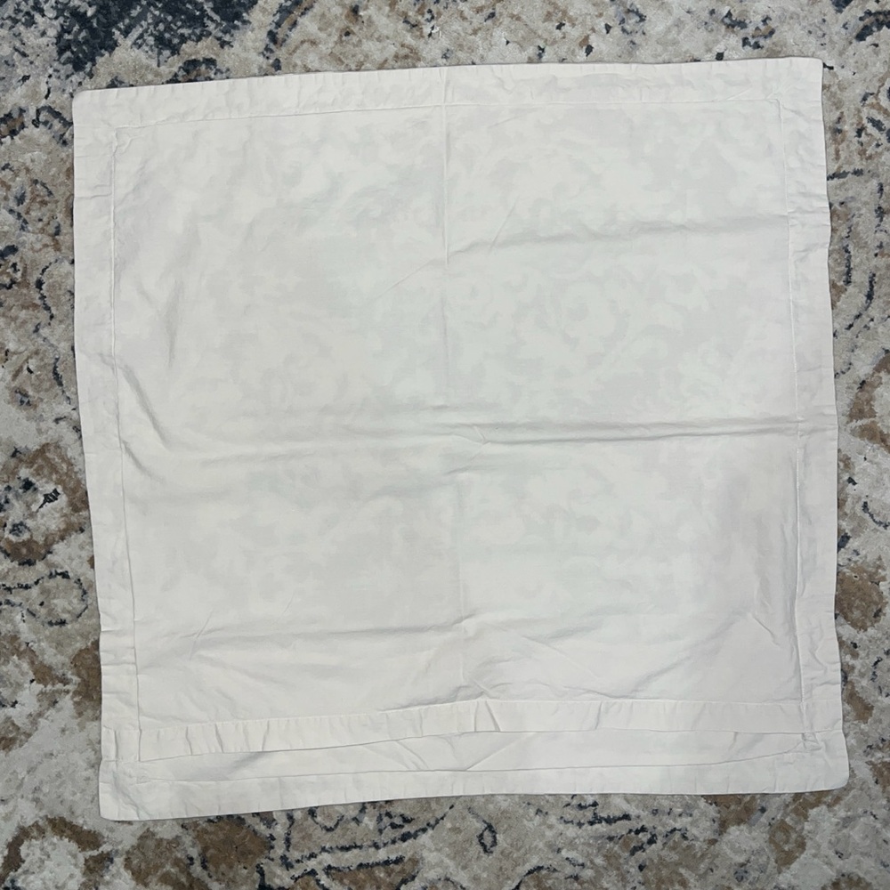 3 Pottery Barn Jacquard Medallion Cotton Linen Euro Sham in Neutral - Picture 5 of 16